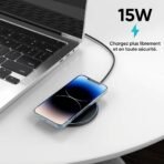Viiv - Chargeur Sans Fil pour Carte Intelligente,  15W , Compatible Qi, Charge Stable et Sécurisée, Format Compact et Léger – Image 4
