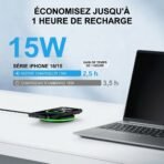 Viiv - Chargeur Sans Fil pour Carte Intelligente,  15W , Compatible Qi, Charge Stable et Sécurisée, Format Compact et Léger – Image 3